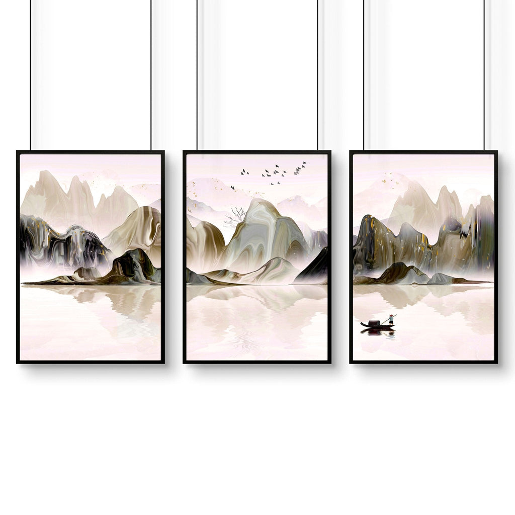 Artwork for Office Walls – Set of 3 Framed Art Prints