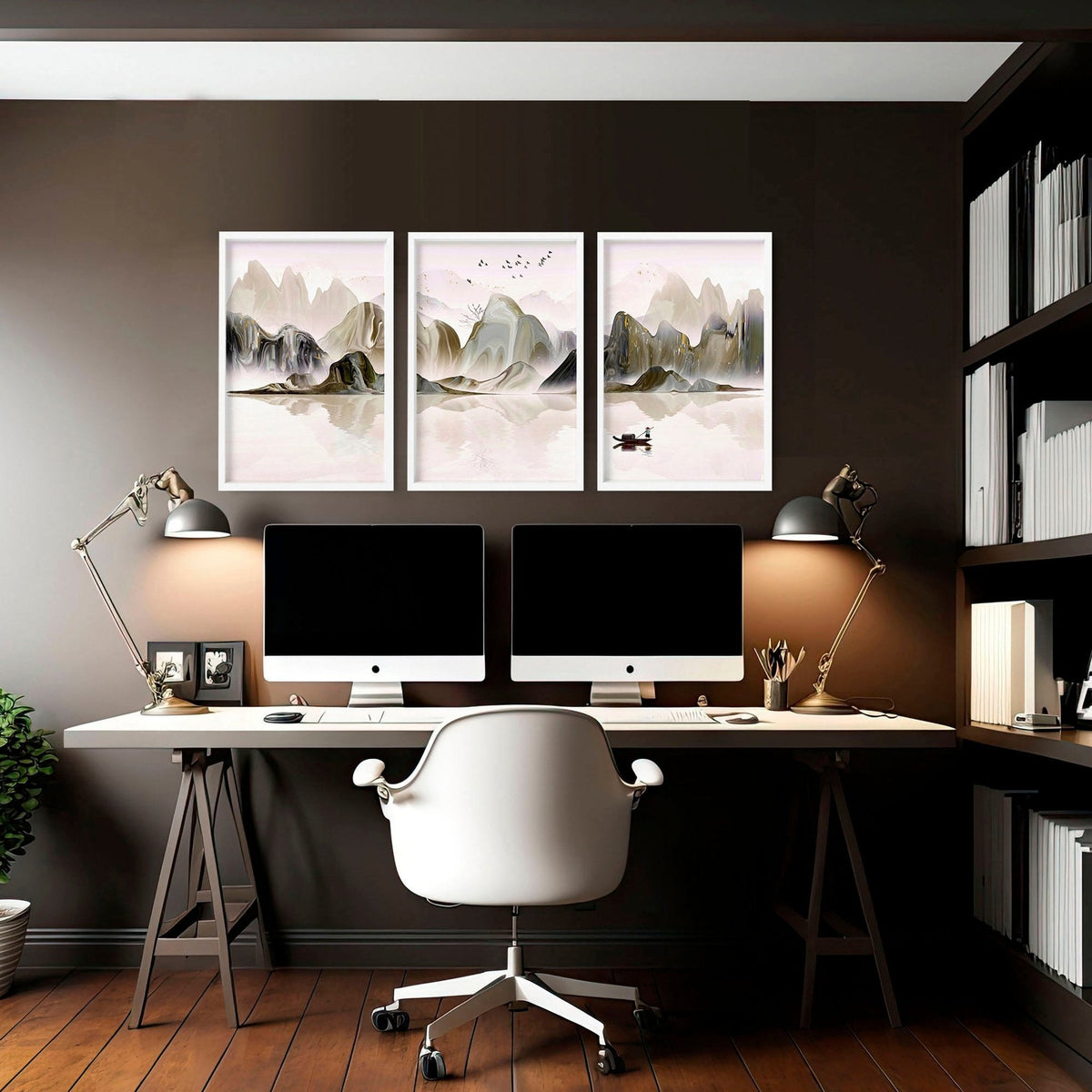 Artwork for Office Walls – Set of 3 Framed Art Prints