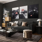 Calming Art | Set of 3 Asian Inspired Wall art Prints