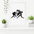 Canvas Art For Bathrooms | Set of 2 Boho Women Wall art Prints