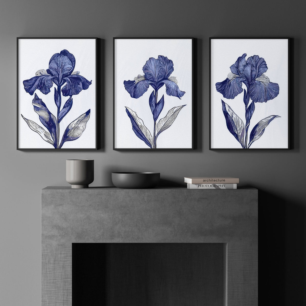 Canvas Pictures For Walls | Set of 3 Botanical Wall art Prints