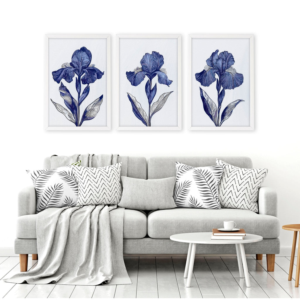 Canvas Pictures For Walls | Set of 3 Botanical Wall art Prints