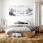Canvas Wall Prints | Set of 3 Asian Inspired Wall art Prints