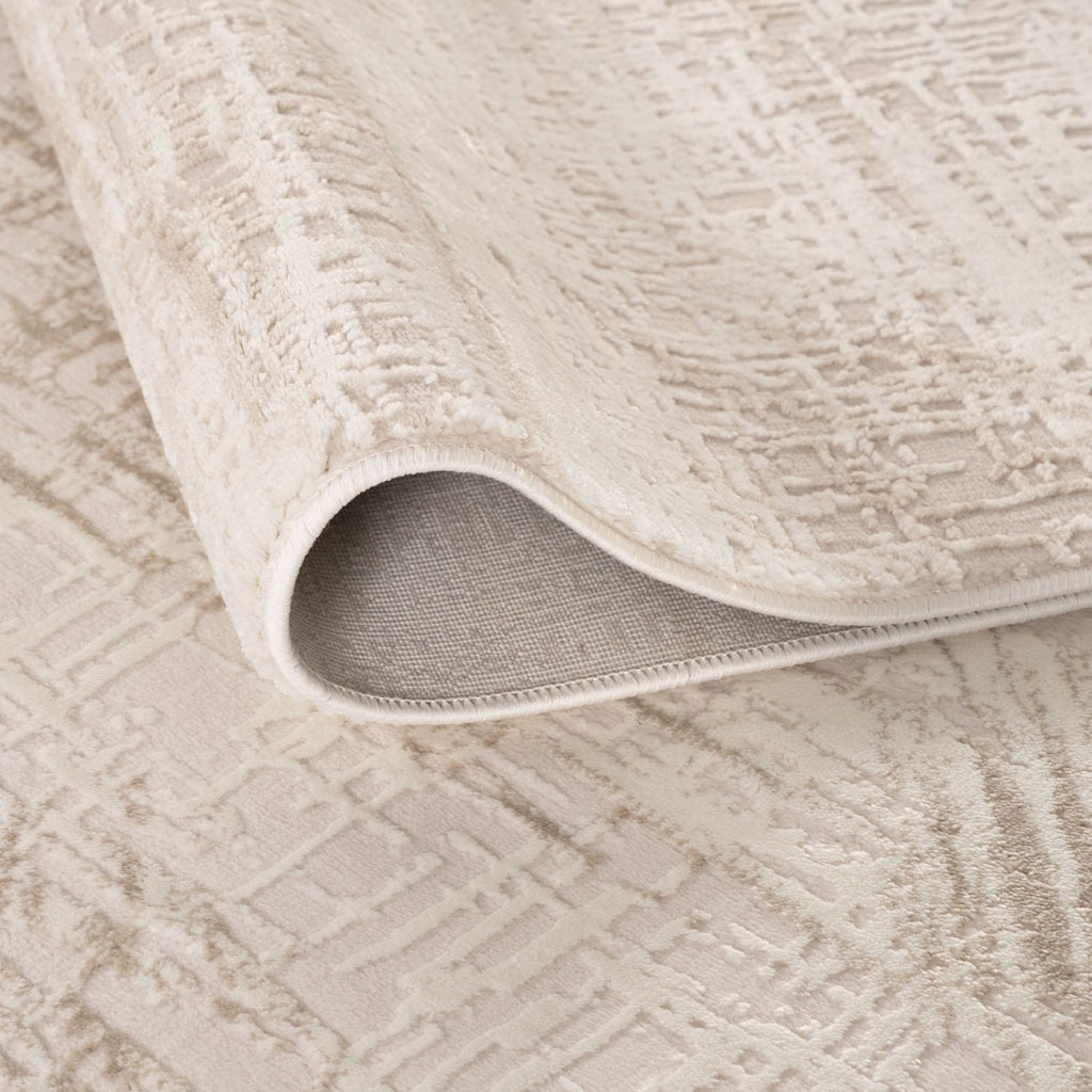Carmel Cream-Beige Abstract Rug | 6030 - MOOAZAA