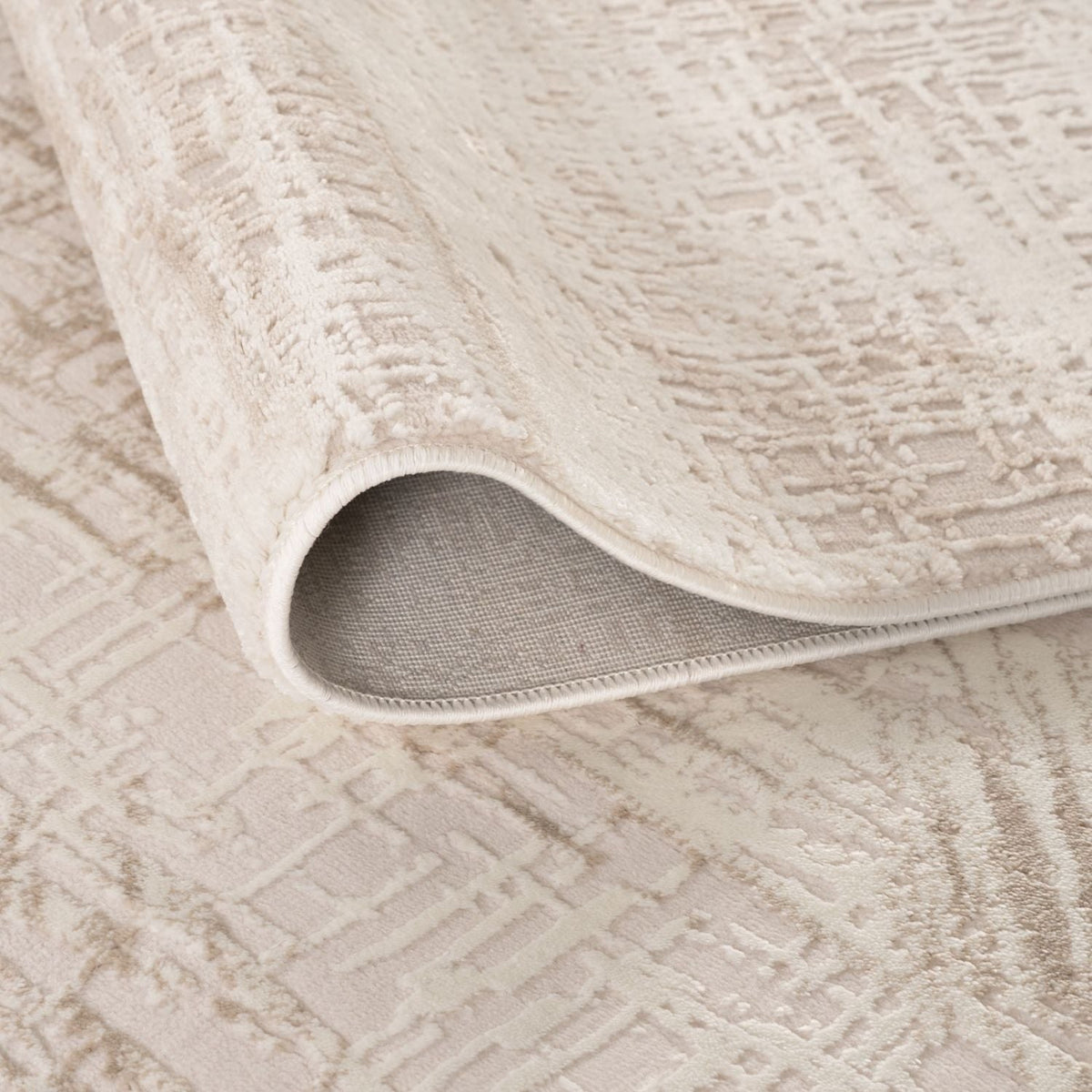 Carmel Cream-Beige Abstract Rug | 6030 - MOOAZAA
