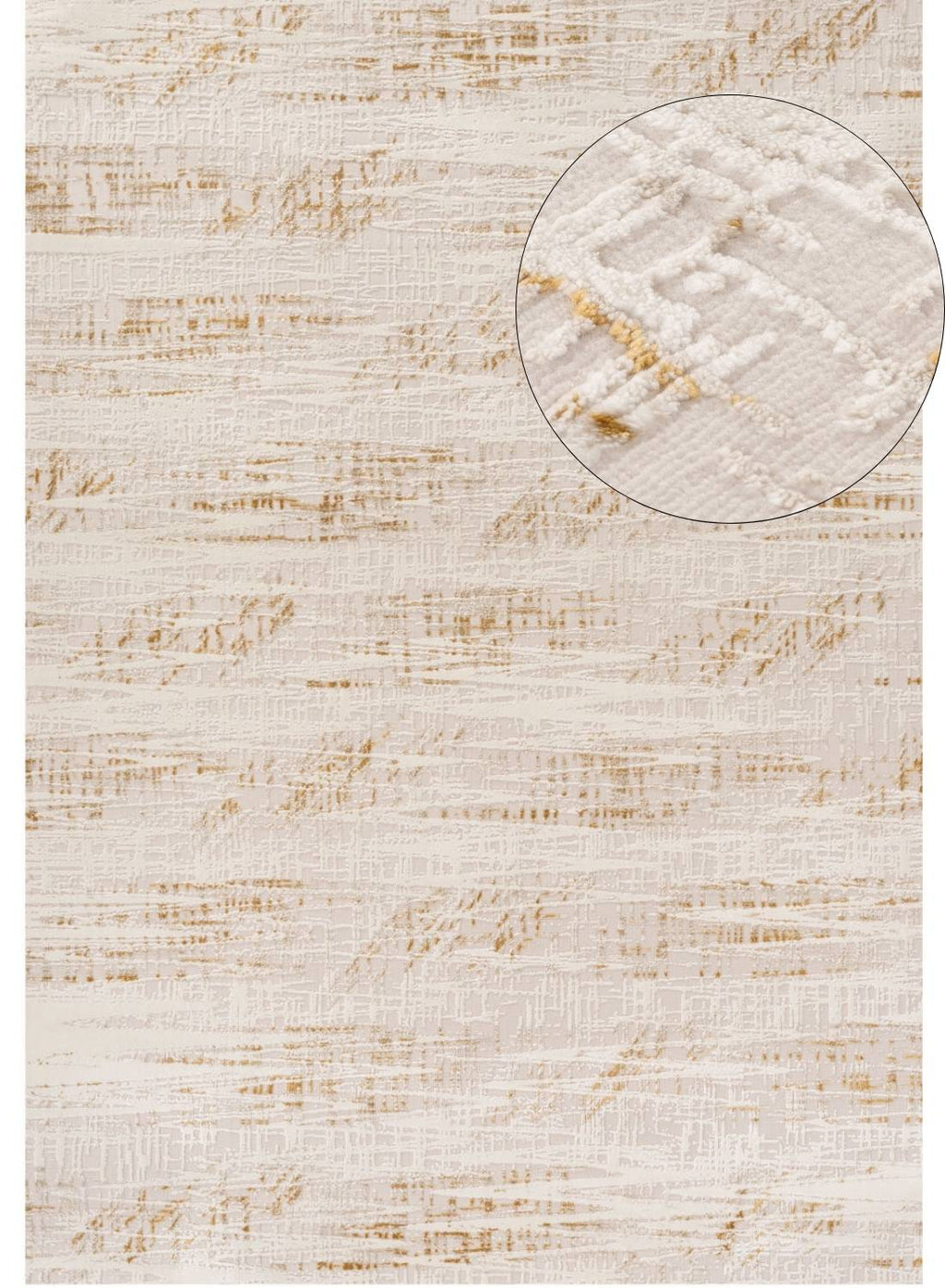 Carmel Cream-Gold Abstract Rug | 6030 - MOOAZAA