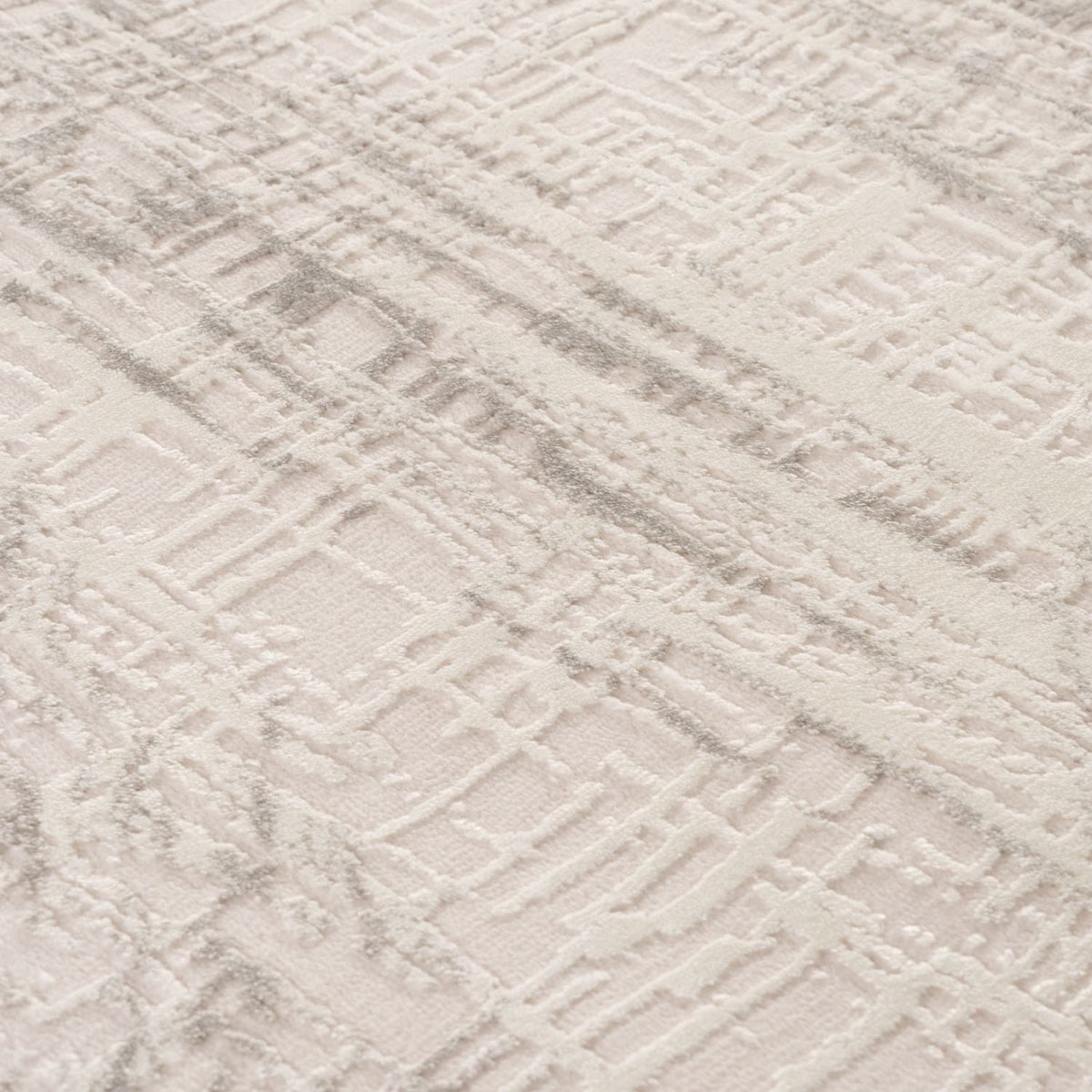 Carmel Cream-Grey Abstract Rug | 6030 - MOOAZAA