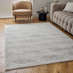 Carmel Cream-Grey Abstract Rug | 6030 - MOOAZAA