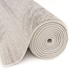 Carmel Cream-Grey Abstract Rug | 6030 - MOOAZAA