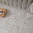 Carmel Cream-Terra Geometric Rug | 6070 - MOOAZAA