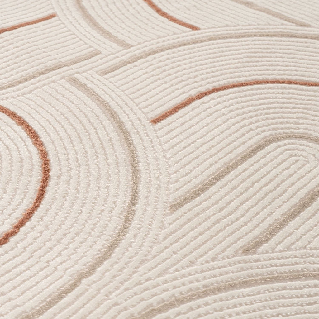 Carmel Cream-Terra Geometric Rug | 6070 - MOOAZAA