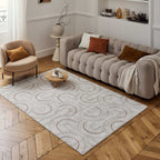 Carmel Cream-Terra Geometric Rug | 6070 - MOOAZAA