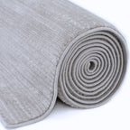 Carmel Grey-Cream Striped Rug | 6020 - MOOAZAA