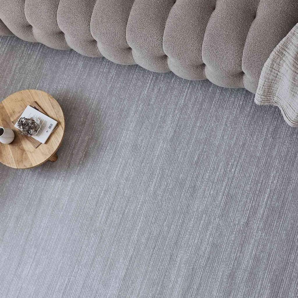 Carmel Grey-Cream Striped Rug | 6020 - MOOAZAA