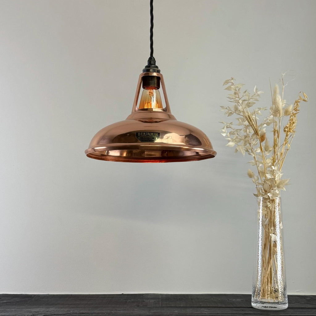 Cawston Handspun Solid Copper Coolicon Lampshade Pendant Light - 11 Inch - MOOAZAA