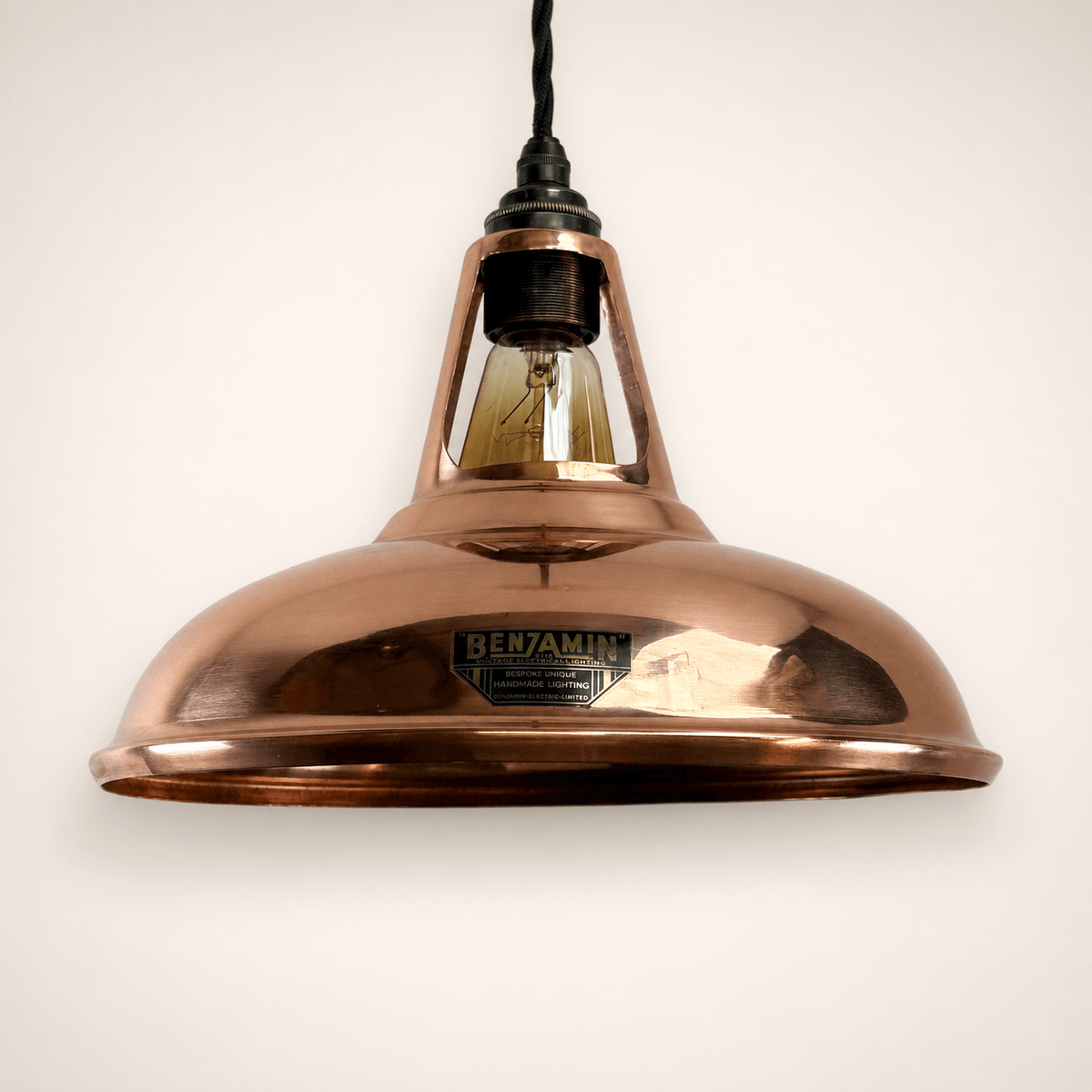 Cawston Handspun Solid Copper Coolicon Lampshade Pendant Light - 11 Inch - MOOAZAA