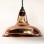 Cawston Handspun Solid Copper Coolicon Lampshade Pendant Light - 11 Inch - MOOAZAA