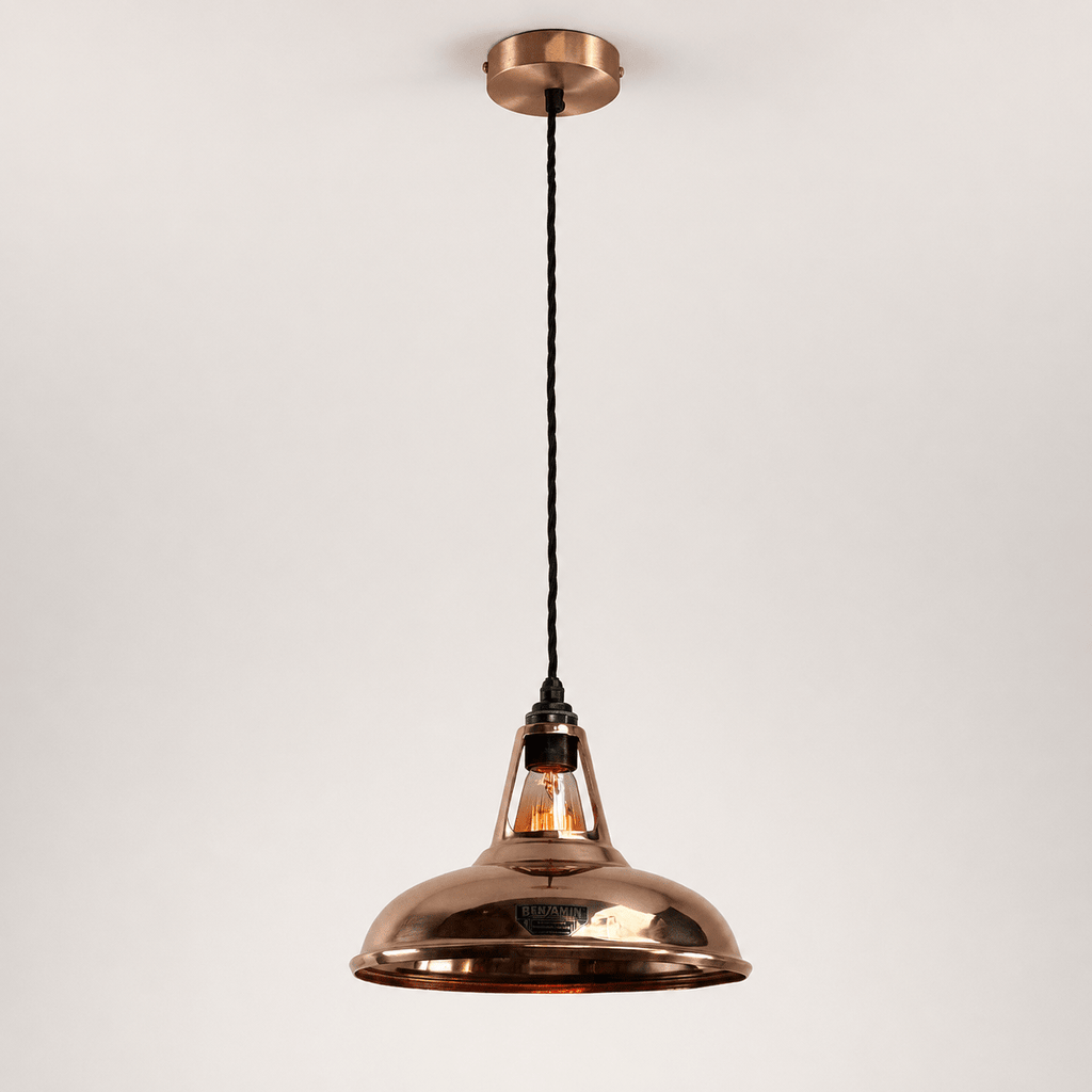 Cawston Handspun Solid Copper Coolicon Lampshade Pendant Light - 11 Inch - MOOAZAA