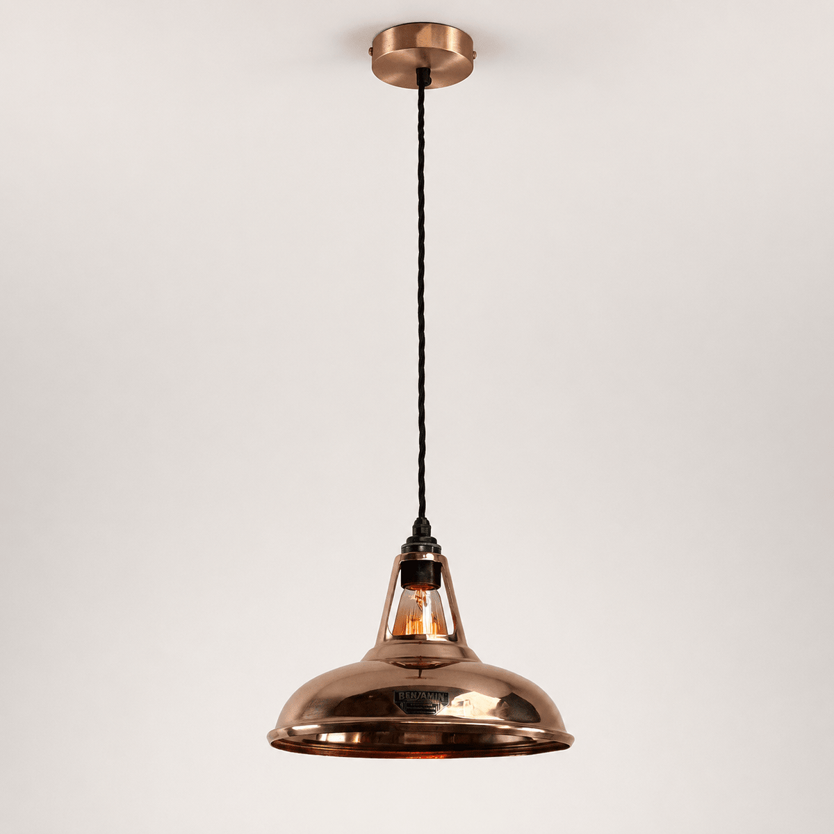 Cawston Handspun Solid Copper Coolicon Lampshade Pendant Light - 11 Inch - MOOAZAA