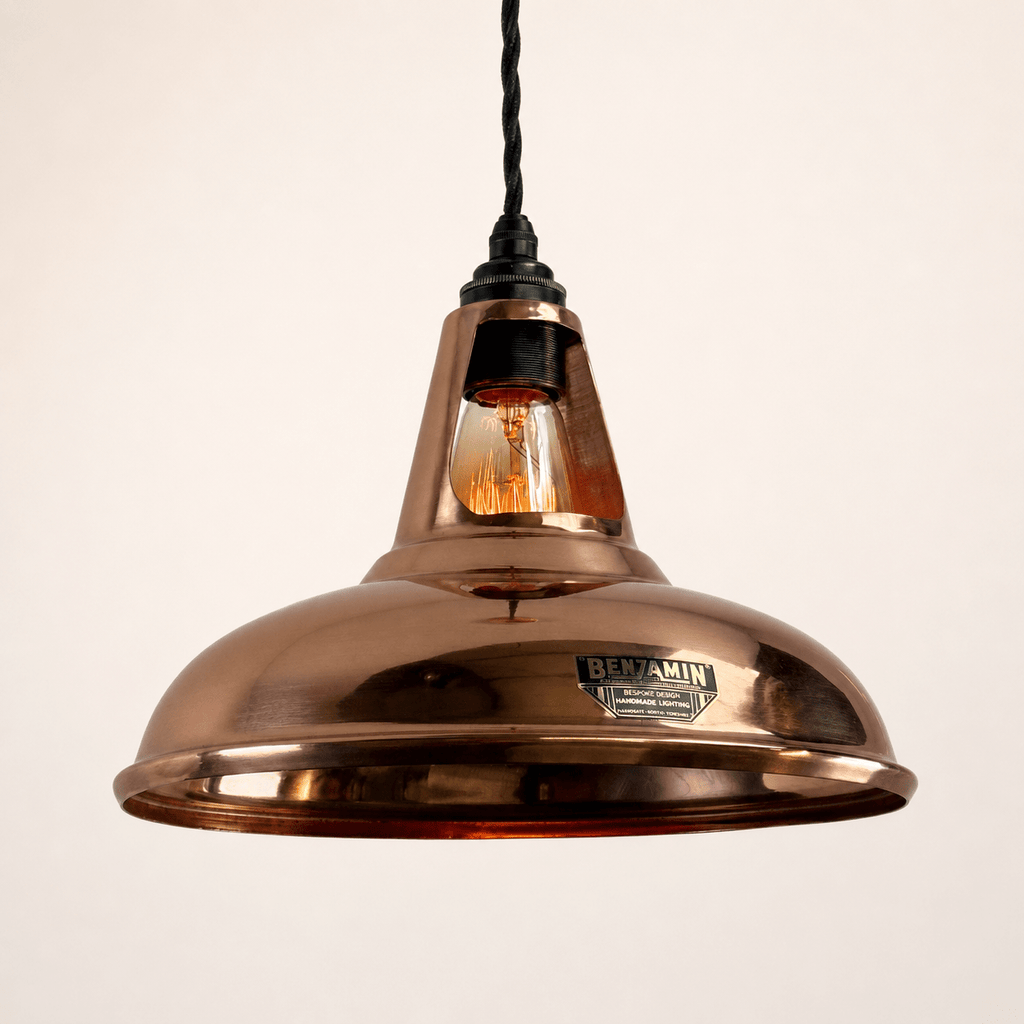 Cawston Handspun Solid Copper Coolicon Lampshade Pendant Light - 11 Inch - MOOAZAA