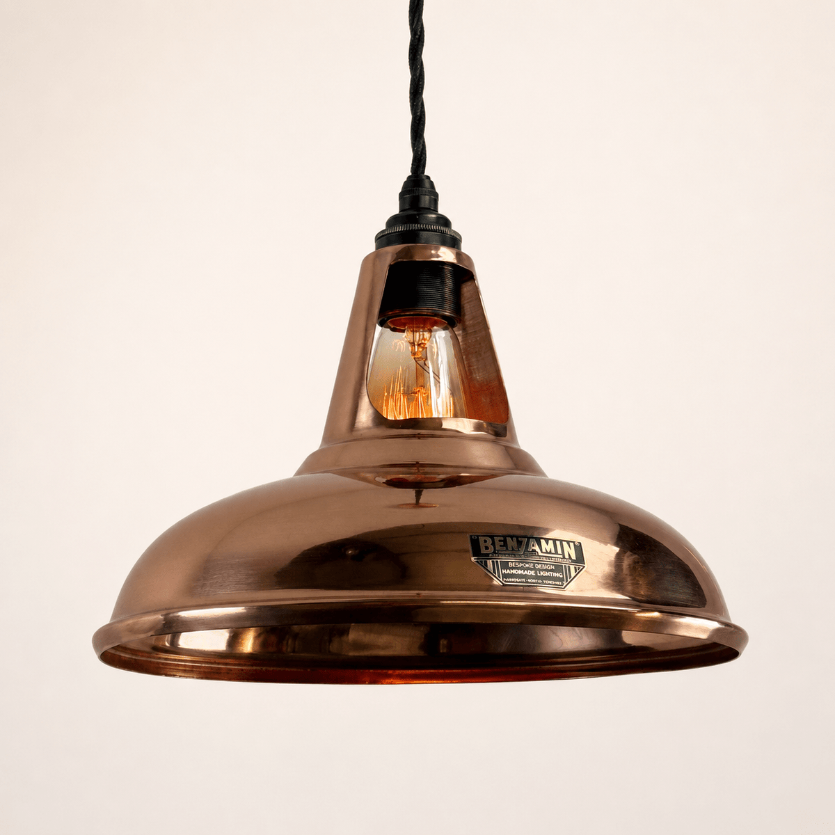 Cawston Handspun Solid Copper Coolicon Lampshade Pendant Light - 11 Inch - MOOAZAA