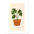 Minimalist Monstera Plant Print