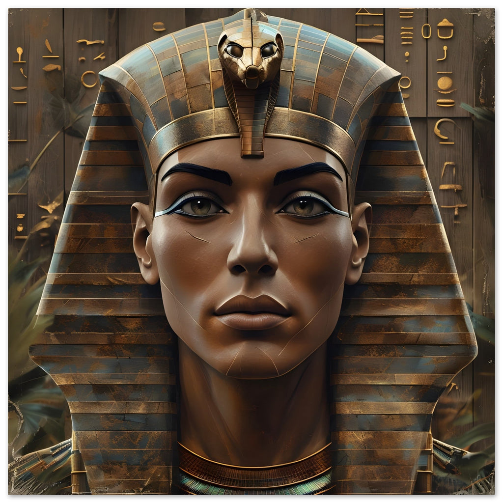 Retro Futurism Pharaoh Wall Art – Modern Egyptian Poster