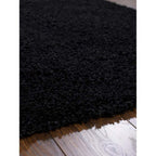 Chicago Black Shaggy Rug - MOOAZAA