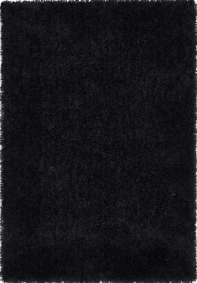 Chicago Black Shaggy Rug - MOOAZAA