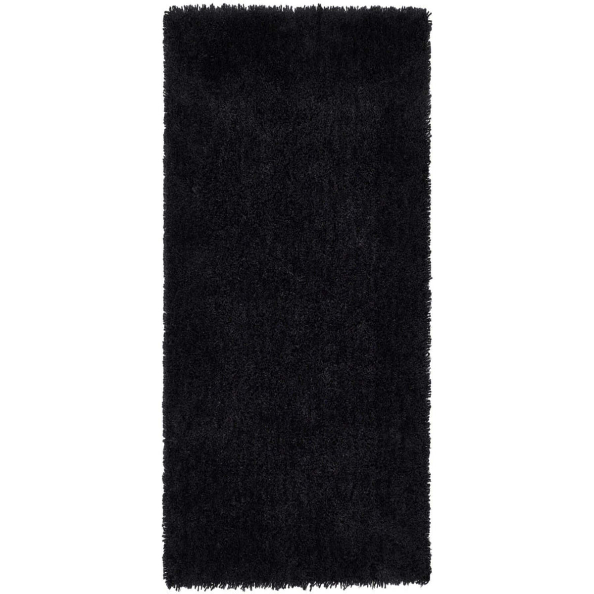 Chicago Black Shaggy Rug - MOOAZAA