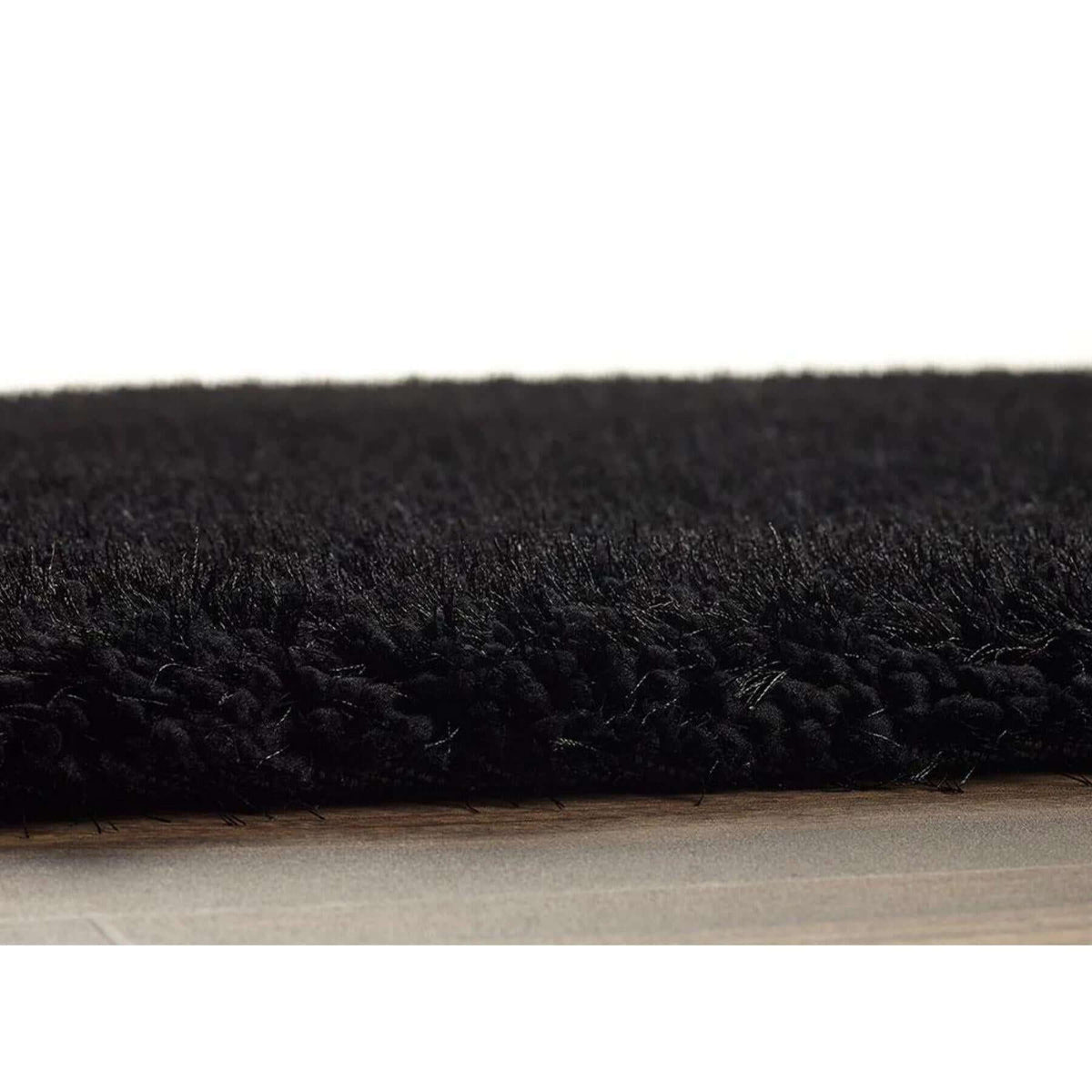 Chicago Black Shaggy Rug - MOOAZAA