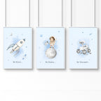Childrens Prints For Bedroom | Set of 3 wall art prints