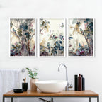 Bathroom Prints Set of 3 | Chinoiserie Wall Art UK