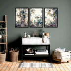 Bathroom Prints Set of 3 | Chinoiserie Wall Art UK