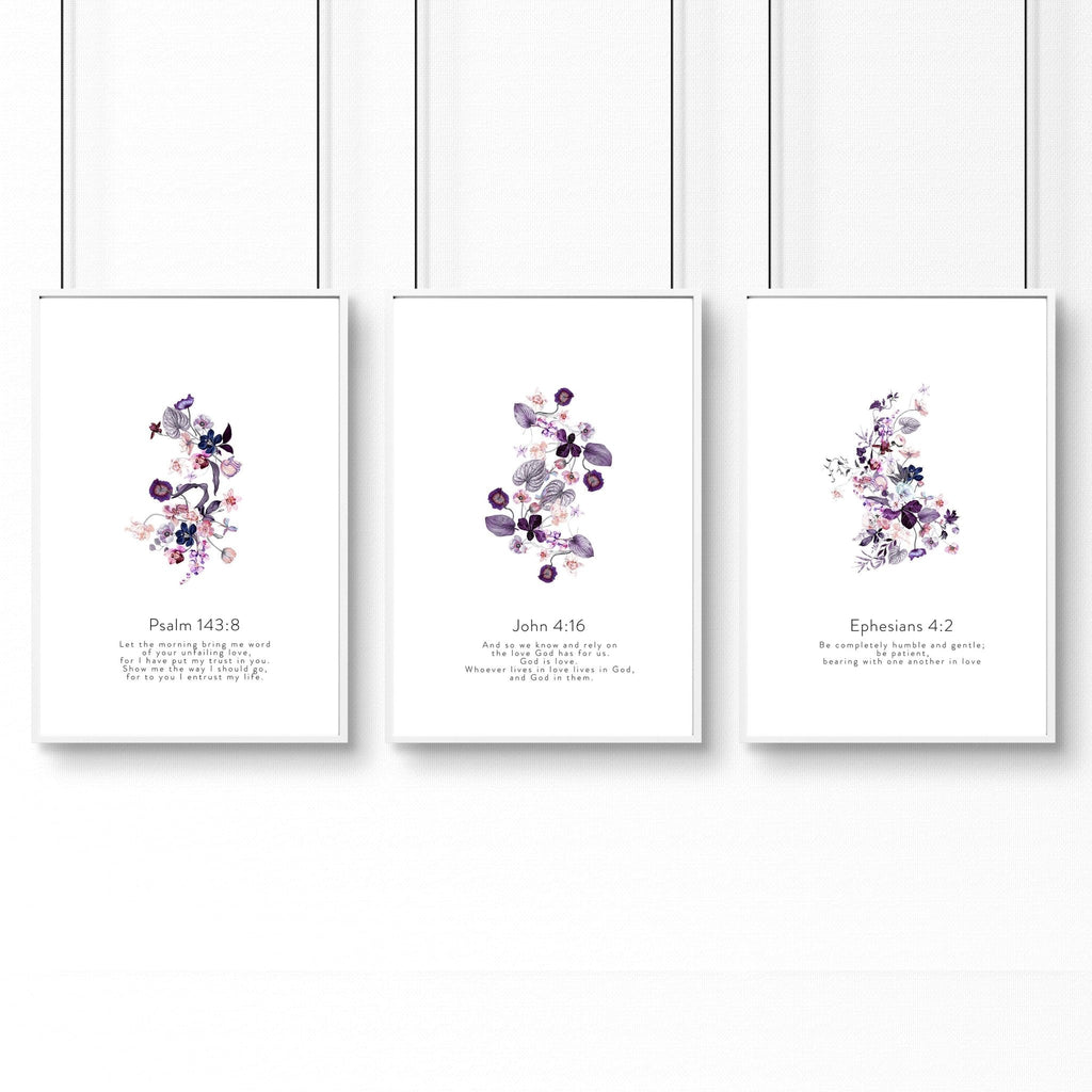 Large Christian Wall Art for Living Room – Set of 3