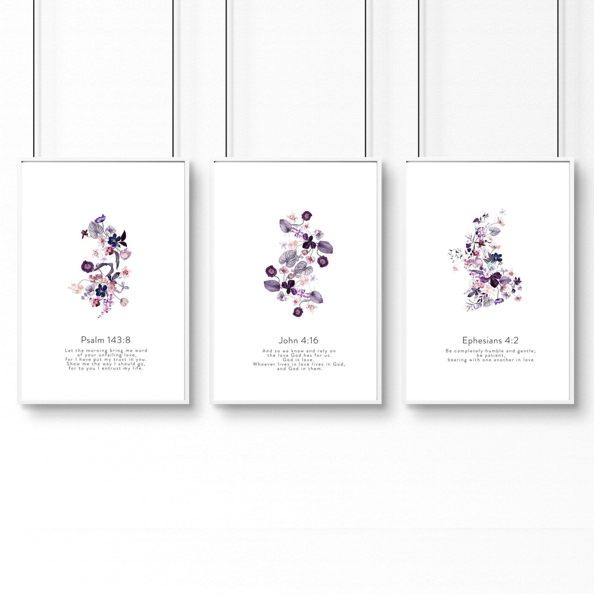 Large Christian Wall Art for Living Room – Set of 3