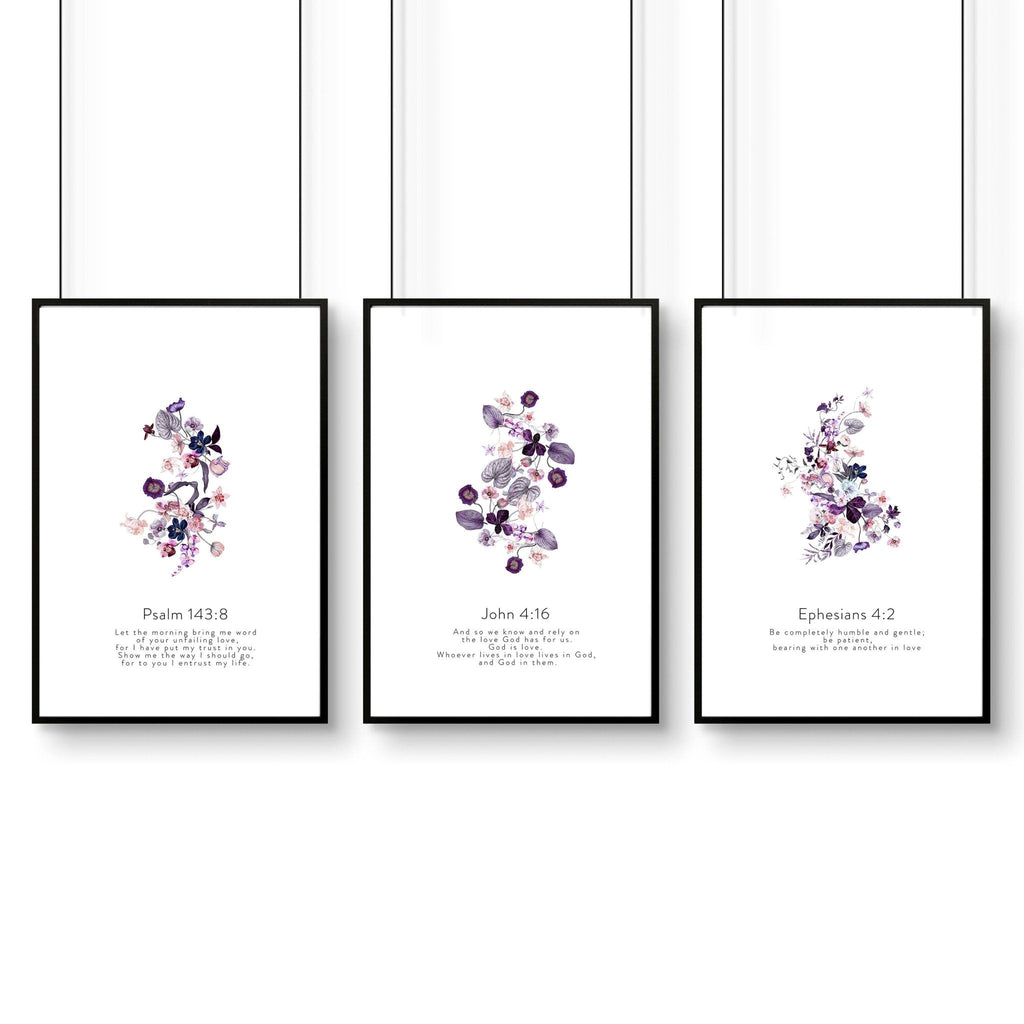 Large Christian Wall Art for Living Room – Set of 3