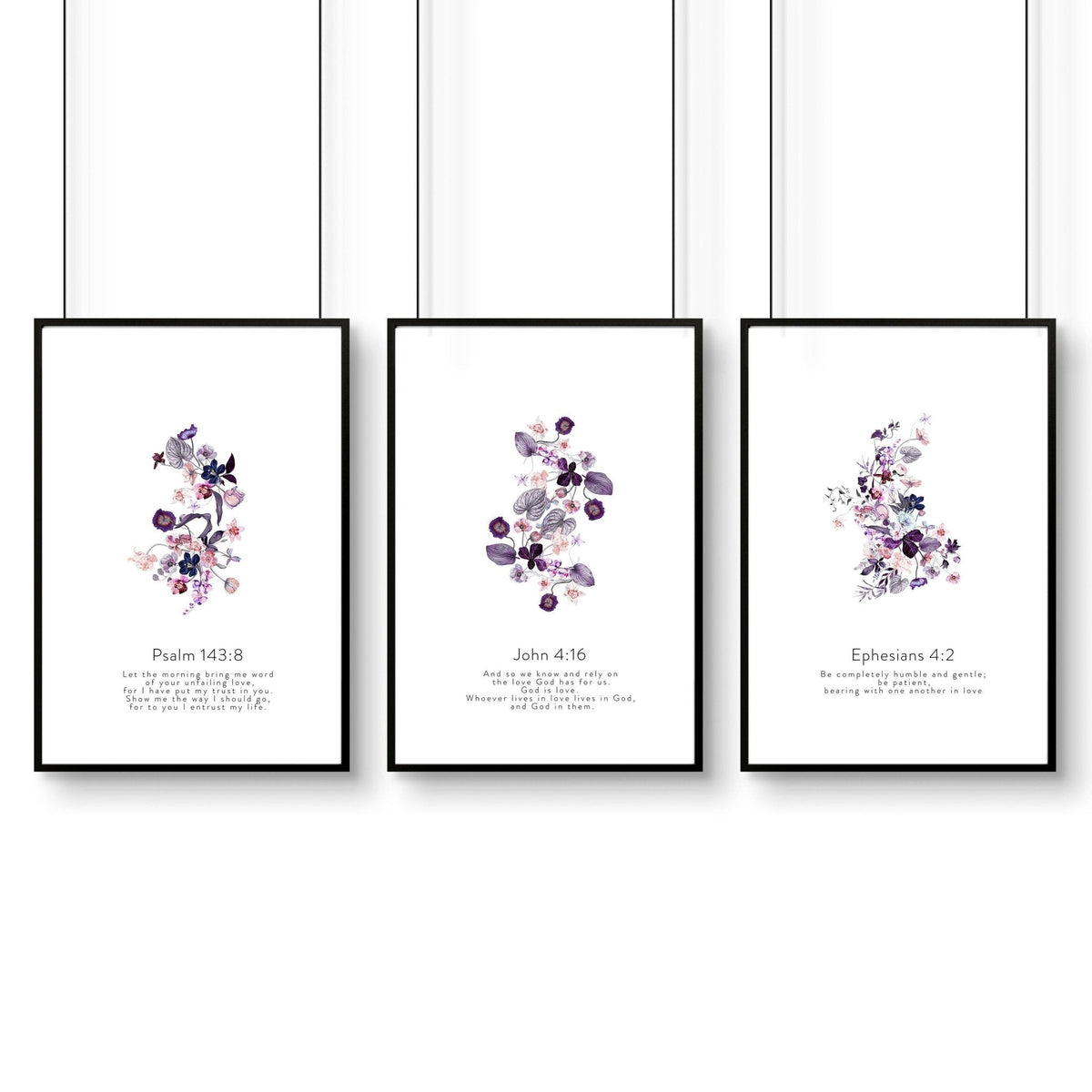 Large Christian Wall Art for Living Room – Set of 3