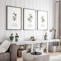 Christian Prints – Set of 3 Living Room Wall Art