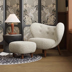 CLOUD Nine Chair, Cozy & Cream Lamb Velvet Chair - MOOAZAA 