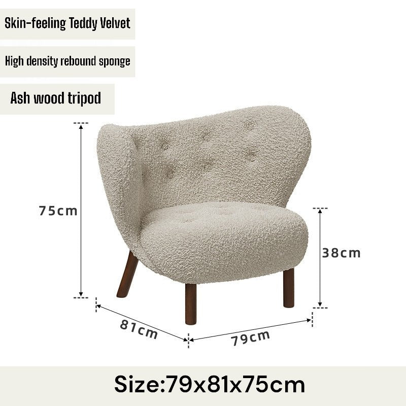 CLOUD Nine Chair, Cozy & Cream Lamb Velvet Chair - MOOAZAA 