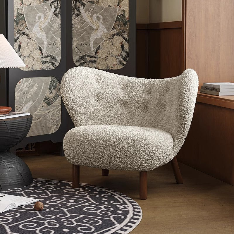 CLOUD Nine Chair, Cozy & Cream Lamb Velvet Chair - MOOAZAA 