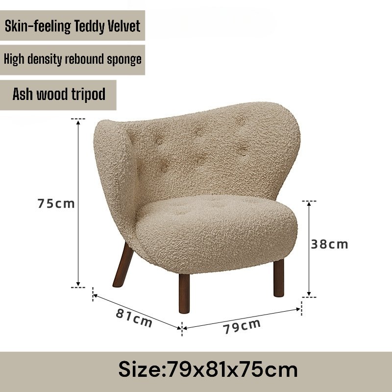 CLOUD Nine Chair, Cozy & Cream Lamb Velvet Chair - MOOAZAA 