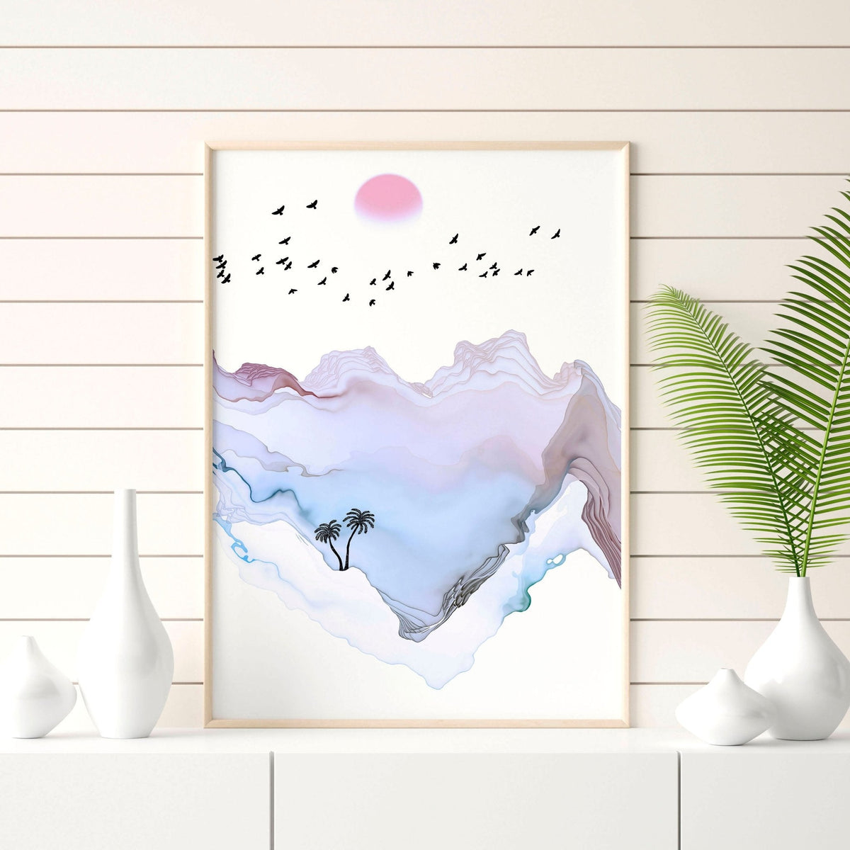 Art Prints Framed – Coastline Set of 3 Wall Art