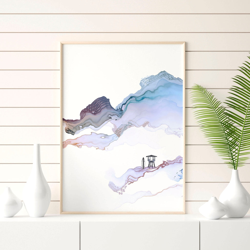 Art Prints Framed – Coastline Set of 3 Wall Art