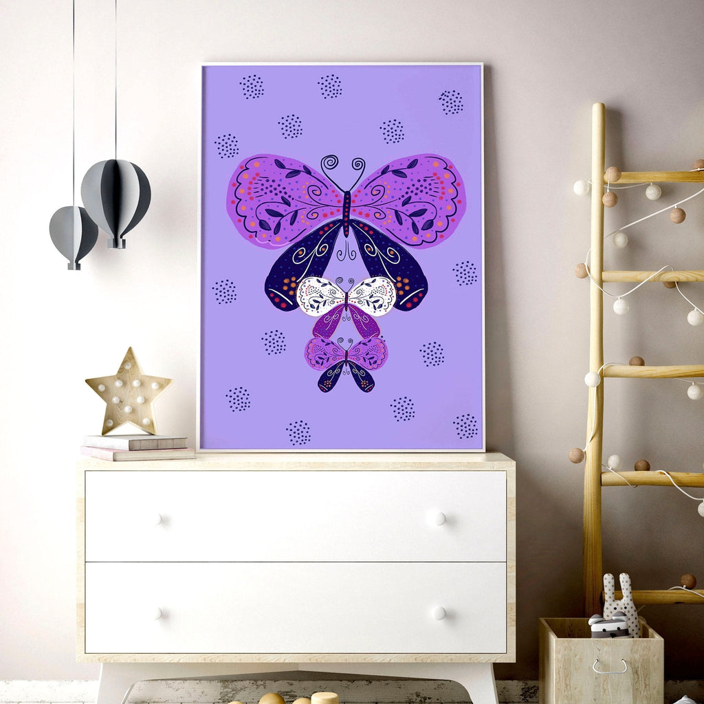 Butterflies wall art | set of 2 Wall art for Nursery