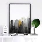 Contemporary Art For Walls | Set of 3 Urban Skyscrapers Wall art Prints