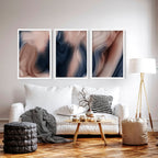 Contemporary wall art for living room | set of 3 framed wall art prints