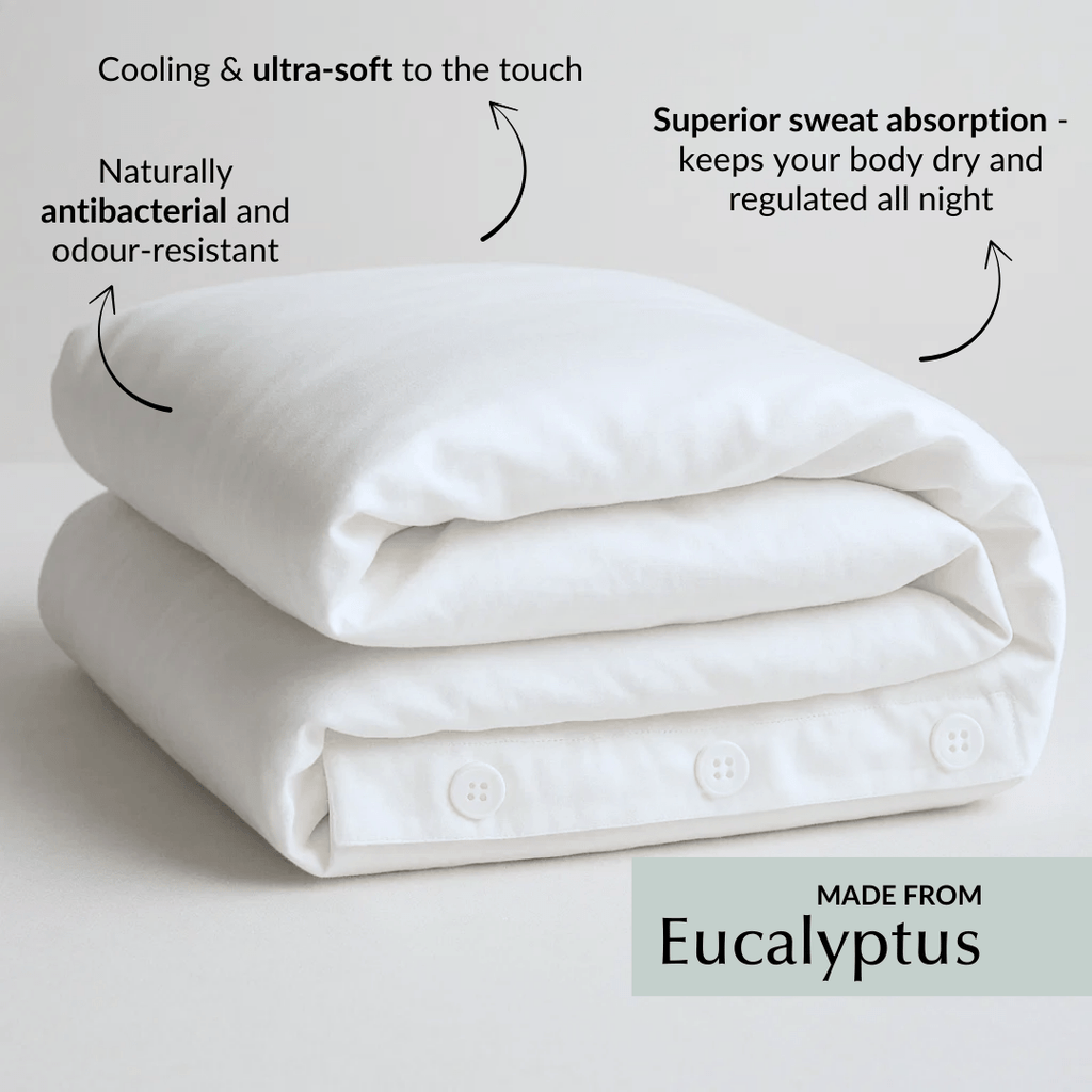 Cool & Comfy Silk Duvet Cover (Eucalyptus) - MOOAZAA