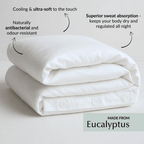 Cool & Comfy Silk Duvet Cover (Eucalyptus) - MOOAZAA
